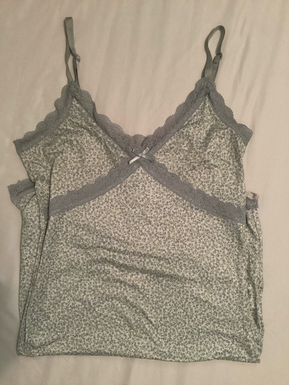 H&M Divided Ladies Lace Trimmed Mini Floral Slip Dress Size S